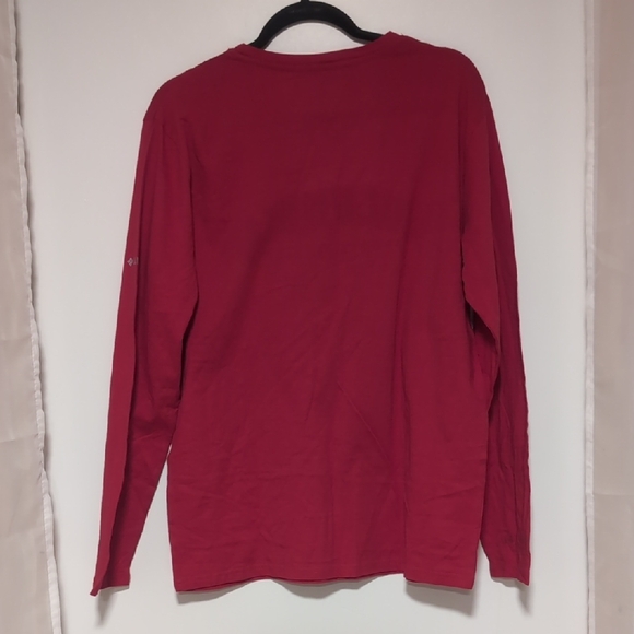 Columbia Mens M Crimson Long Sleeve Tee Red shirt Casual,Fall - Picture 5 of 5